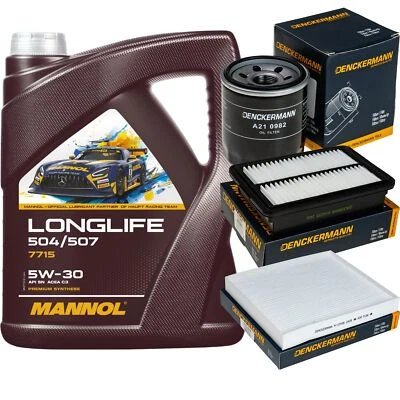 MANNOL, DENCKERMANN DENCKERMANN Inspektionspaket MANNOL Longlife 5W-30 5L für Hyundai Kona 1.0 T-GDi