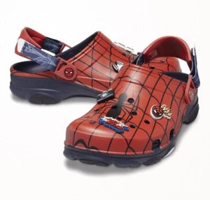 Size J2 Crocs Team Spider-Man All-Terrain Clogs Unisex Big Kids 208786 - Picture 1 of 5