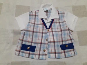 Vintage Kleinkind Jungen Cradle Togs kariertes Hemd - Bild 1 von 2