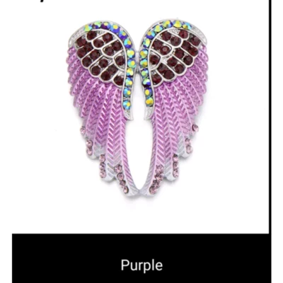 Broche Alas de Ángel Prendedor Estrás Cristal Diamante Joyería Accesorios Foto 1 de 4