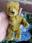 Antique Schuco Perfume Teddy Bear 5' Gold Mohair 1920s Orig Bottle W/ A Cork