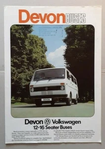 Volkswagen LT 12-16 Seater Devon Buses Brochure 1984 - Picture 1 of 3