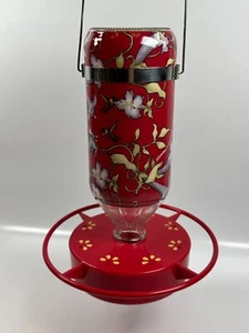 Hummer's Galore "VINE" Hanging 16 Oz Glass Hummingbird Feeder New - Picture 1 of 5