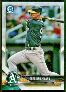 2018 BOWMAN DRAFT CHROME BASE REFRACTOR BDC-138 GREG DEICHMANN ATHLETICS - Picture 1 of 2