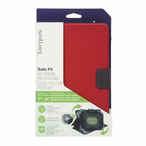 Targus "SafeFit" Rotating Universal Case for 7 - 8-Inch Tablet - Red - Image 1 of 1