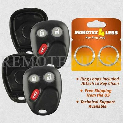 2 for Cadillac Chevy GMC Hummer Saturn Keyless Remote Car Key Fob Shell Case - Image 1 of 4
