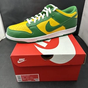 NIKE DUNK LOW SP BRAZIL PINE GREEN VARSITY MAIZE CU1727-700 - Picture 1 of 8