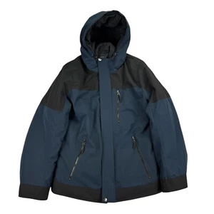 Club Room Mens 3-In-1 Hooded Colorblock Water-Resistant Jacket Navy Blue S - Picture 1 of 5