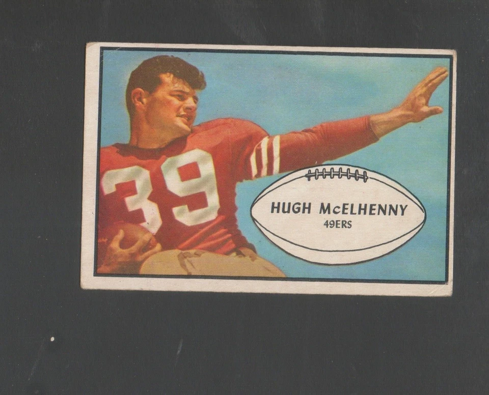 1953 Bowman Football Card #32 Hugh McElhenny-San Francisco 49ers Vg Ex Card - Image 1 of 1