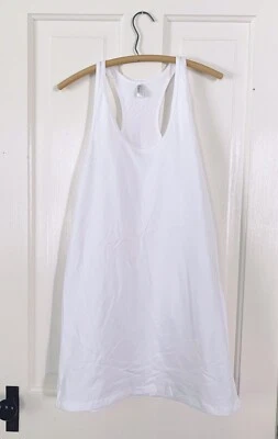 Vestido sin mangas American Apparel Jersey blanco S funda de baño tie-dye en blanco NUEVO Tween Foto 1 de 4