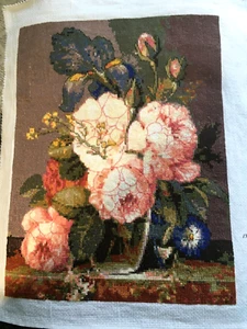 Kreuzstichstickerei. Neu. Ready To Frame. 15' x 18". - Bild 1 von 2