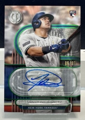 2024 Topps Tribute Jasson Dominguez On Card RC Rookie Auto /99 New York Yankees - Image 1 of 2