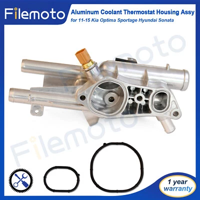 Conjunto de carcasa de termostato de refrigerante para 11-15 Kia Optima Sportage Hyundai Sonata 2.4 Foto 1 de 4