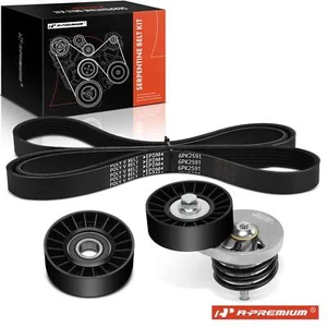 3Pcs Serpentine Belt Drive Component Kit for Ford F-150 Bronco 1993-1996 F-250 - Picture 1 of 9