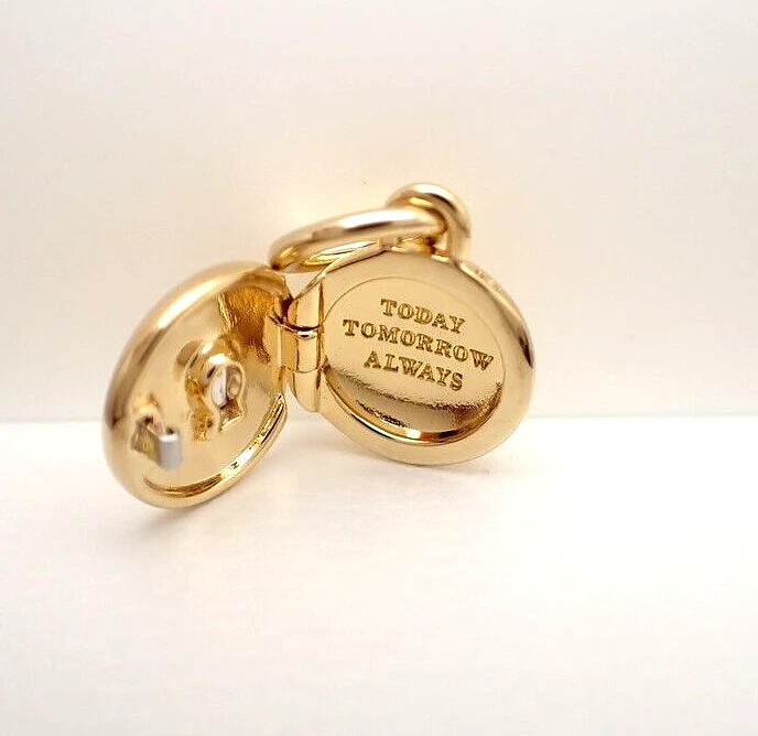 Authentic Pandora #763066C01 Openable & Engraved Love Locket Dangle Charm Shine