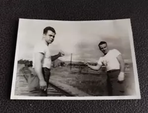 1940s 1950s Vintage US Military Navy Photo Handsome Sailors Gay Interest Thumbs - Picture 1 of 2