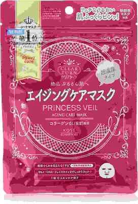 KOSE Clear Turn Princess Veil Aging Care Mask 8 sheets face mask - Image 1 of 2
