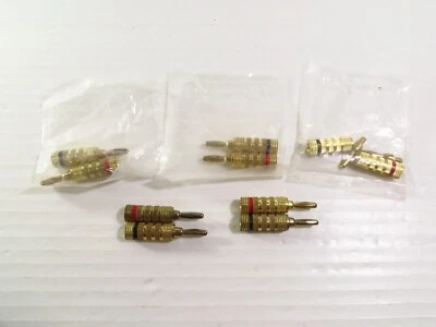 WGGE WG-3333 24k Gold Plated Speaker Banana Plugs-Closed Screw Type (5 Pairs) - Image 1 of 4
