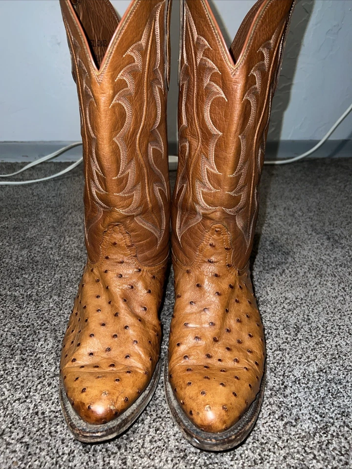 Botas de Vaquero Exóticas Nocona Para Hombres Pluma Completa Piel de Avestruz Talla 9.5 EE HECHAS EN EE. UU. Foto 1 de 4