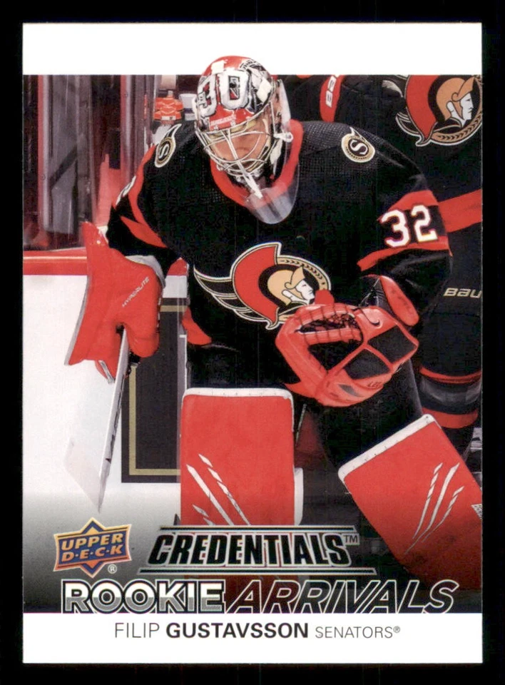2021-22 Upper Deck Credentials Rookie Arrivals #RA27 Filip Gustavsson - Image 1 of 2
