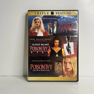 Poison Ivy Triple Feature DVD Drew Barrymore Alyssa Milano Jamie Pressly OOP! - Foto 1 di 7