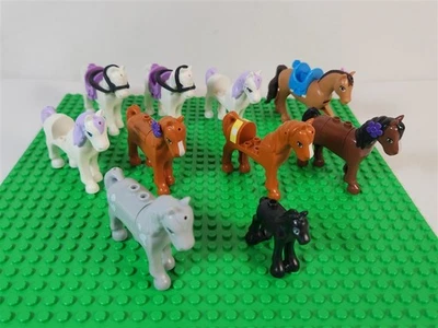 LEGO Friends HORSE Lot of 10 Brown White Black & Gray - Image 1 of 3