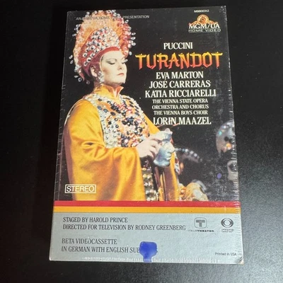 PUCCINI TURANDOT OPERA BETAMAX TAPE (NOT VHS) MGM/UA SEALED - Image 1 of 4