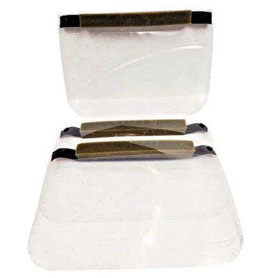CLEAR FACE SHIELD Medical Facemask Eye Protector PPE Foam Band 3 Pk USA Shipper - Image 1 of 4