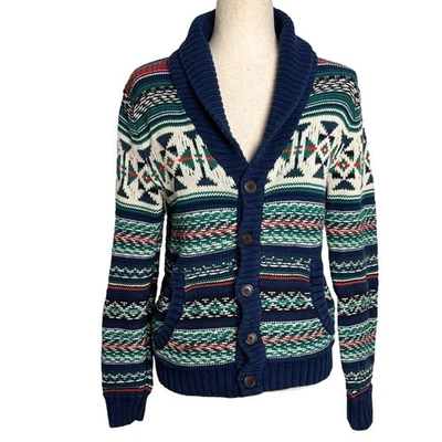 Urban Outfitters Salt Valley cotton fair isle women’s cardigan sweater size XS - Imagem 1 de 4