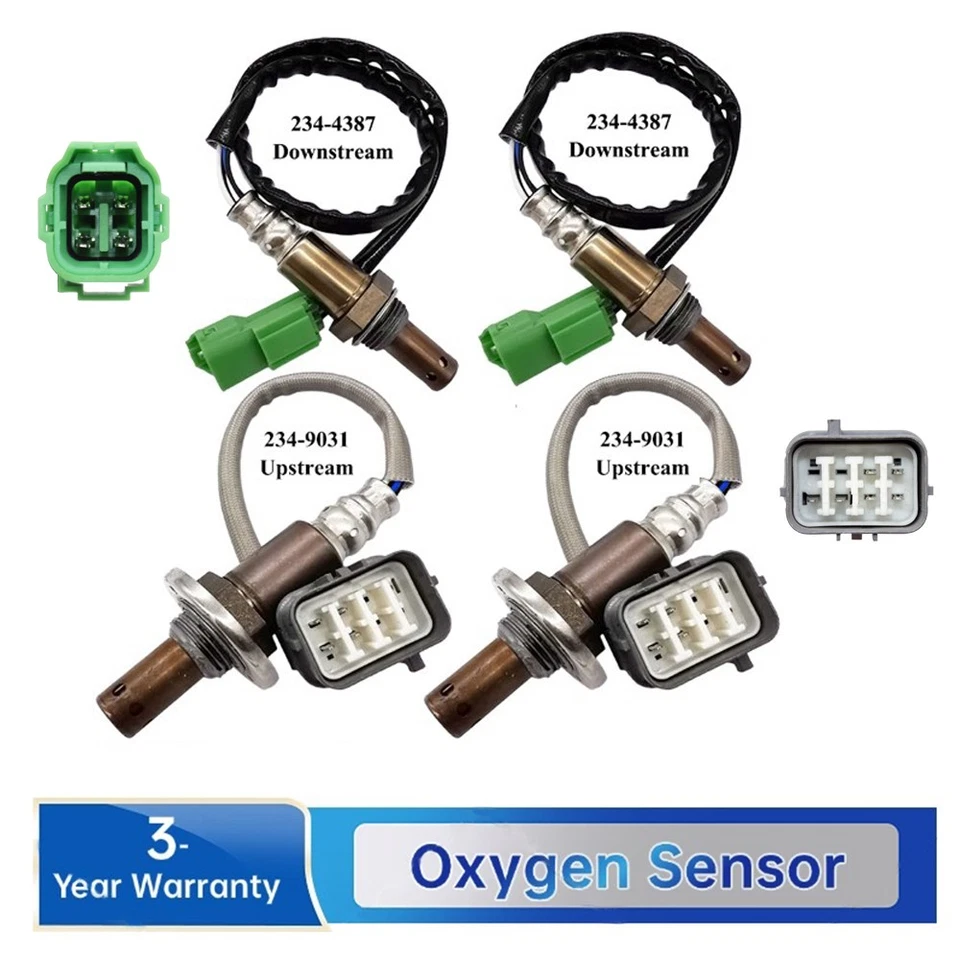 4PCS O2 Oxygen Sensor Up+Downstream For 2007-2008 Suzuki Grand Vitara V6 2.7L - Image 1 of 4