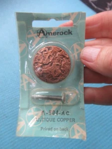 Perilla colonial de 1" de cobre fundido a presión antiguo Amerock A-504-AC - NUEVA EN PAQUETE - Imagen 1 de 4