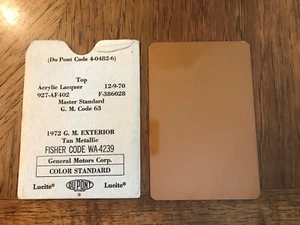 G. M. Exterior Fisher Paint Code 1972 4x6 - Imagen 1 de 1