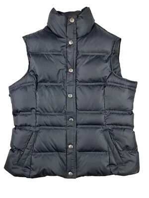 Lands' End черный вниз пуховик жилет XS (2-4) новый без ЯРЛЫКОВ куртка открытый Gorpcore - Изображение 1 из 4