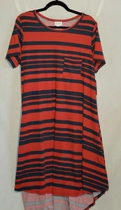 NWT LLR Carly dress-  L Large          Red/Blue   Striped  - Picture 1 of 8