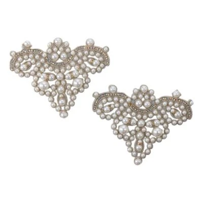 2 PIEZAS Parches para Zapatos Perla Artificial Coser Perla Cuentas Apliques Disfraz Decoración... Foto 1 de 4
