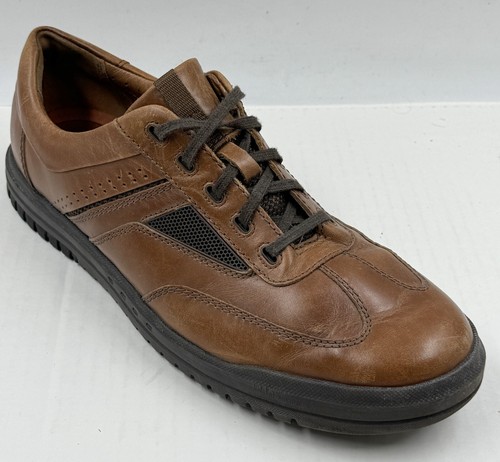 Scarpe uomo Clarks Unrhombus Fly taglia 12M pelle marrone casual stringate Oxford
