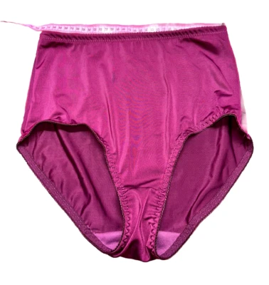 💗Vtg Pantie SZ XL Satin Second Skin maroon - Image 1 of 4
