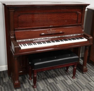 Steinway 54" Upright Piano - Picarzo Pianos - Mahogany Upright I Model K - Image 1 of 4