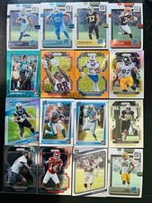 16 CARD 2022 NFL OPTIC AND PRIZM PARALLEL SILVER TOLBERT DJ MOORE FARRELL ROOKIE
