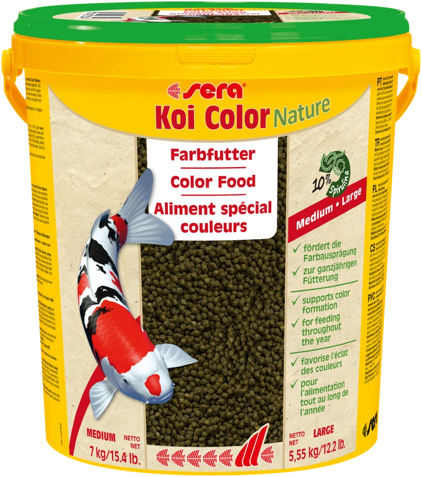 Sera Koi Color Large 21 Liter Eimer Teichfutter Fischfutter Sticks Goldfische - Bild 1 von 1