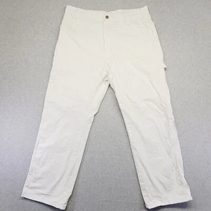 Dickies Carpenter Painter Solid White Men's Size 36x30 Straight Leg Multi Pocket - Picture 1 of 11