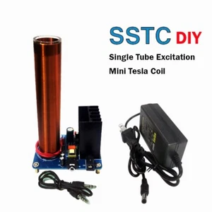 Hágalo usted mismo Mini Tesla Bobina Plasma Altavoz Arco Altavoz Música Tesla Bobina Inalámbrica Tra - Imagen 1 de 7