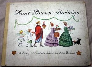 vntg 1938 Elsa Beskow AUNT BROWN'S BIRTHDAY (Peter & Lotta #2) keeping secrets - Bild 1 von 6