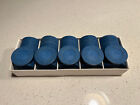 Lot of 100 Paulson Milled THC Top-Hat-and-Cane Chips navy blue, casino used