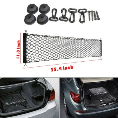 Trunk CARGO NET Car Nylon Elastic Mesh Organizer Truck SUV Universal 4 Hook Rear - Imagem 1 de 4