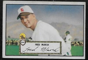 1952 Topps RB Red Back #8 Fred Marsh St Louis Browns-Nice!