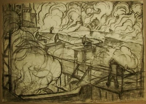 Ukrainian Soviet industrial landscape Azovstal Avant-garde plant factory workman - Picture 1 of 7