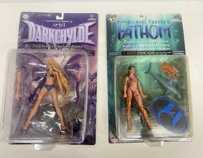 Comic Book Action Figures; Fathom & Darkchylde. Top Cow/Nightmare, Moore Action  - Image 1 of 3