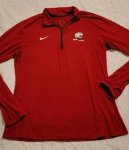 Nike Dri Fit Long Sleeve 1/4 Zip Shirt Mens L USA Jaguars Red Thumb Hole  - Picture 1 of 10