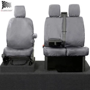 FORD TRANSIT LEADER TAILORED FRONT SEAT COVERS (2025 ONWARDS) GREY 120 - Picture 1 of 24